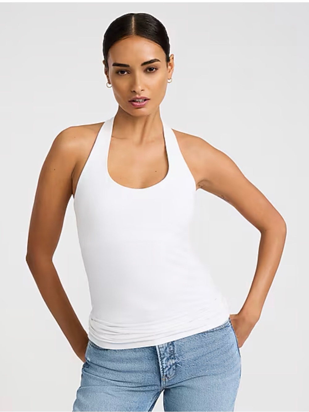 NWT Express White Halter Tank Top